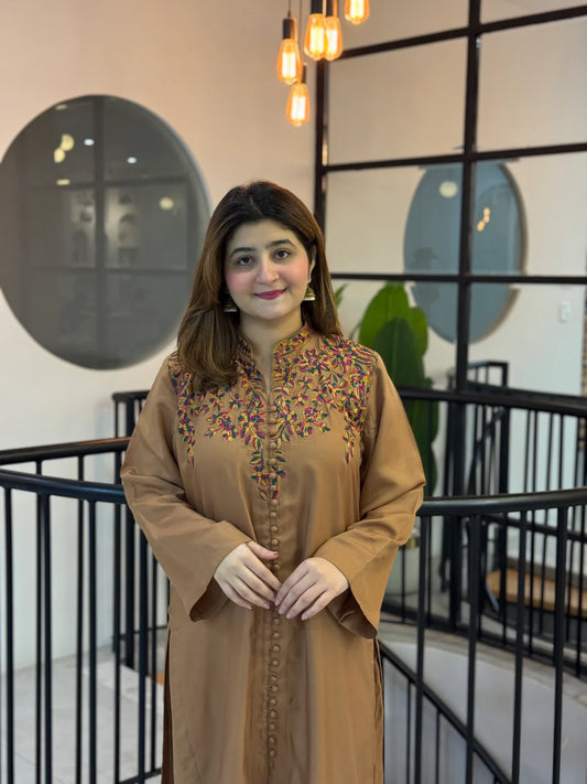 Umzay Special Brown EMB 2PC