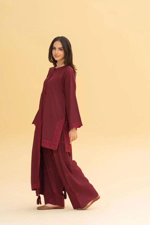 MEHERZA 3PC WITH SHAWAL ( FARSHI SHALWAR )