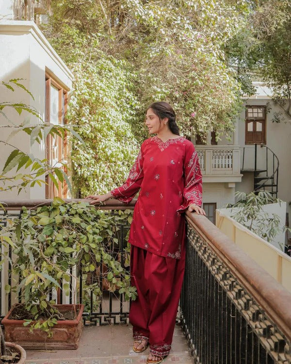 NISHA LAWN EMB CORD SETS ( FARSHI SHALWAR)