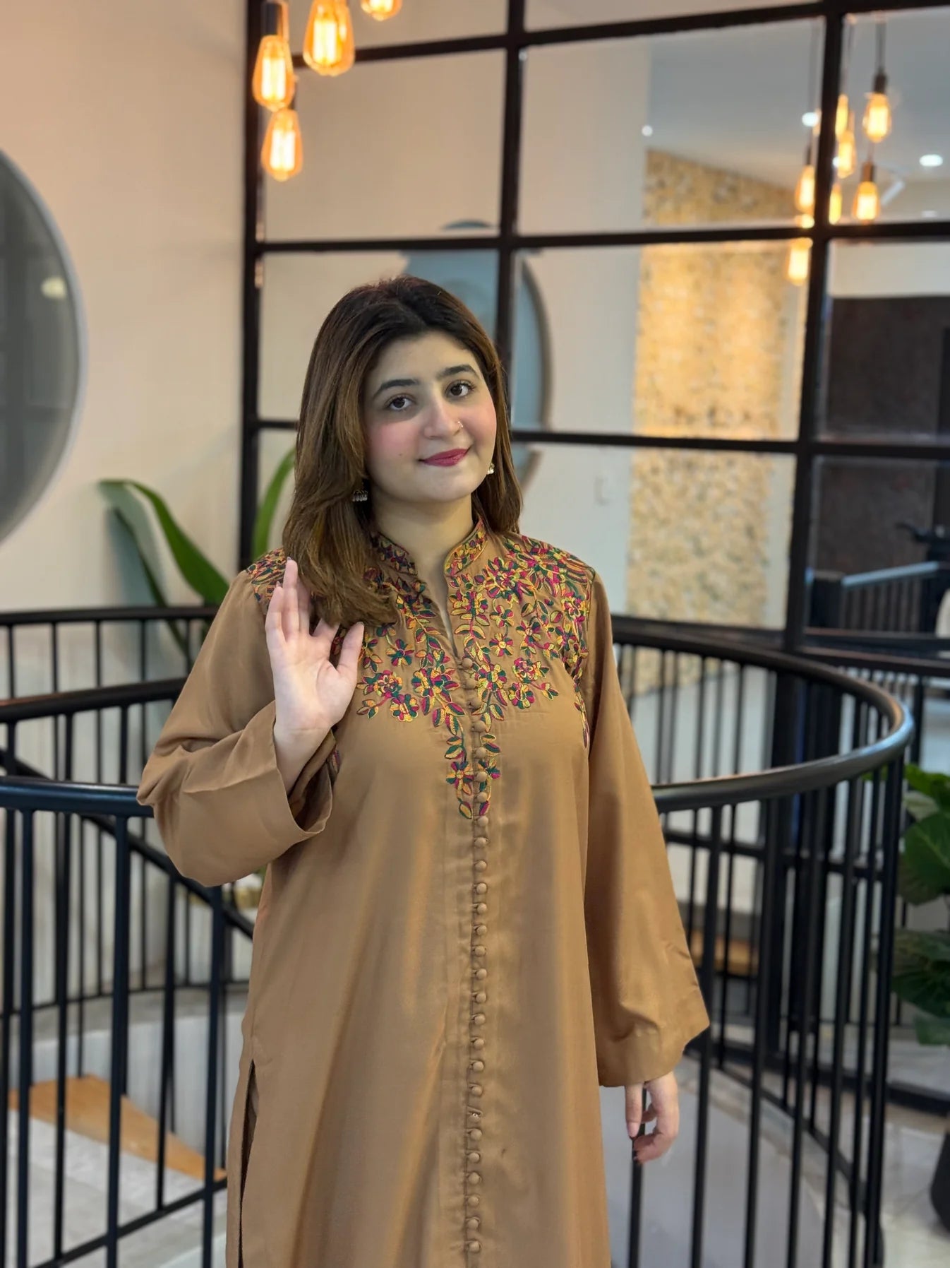 Umzay Special Brown EMB 2PC