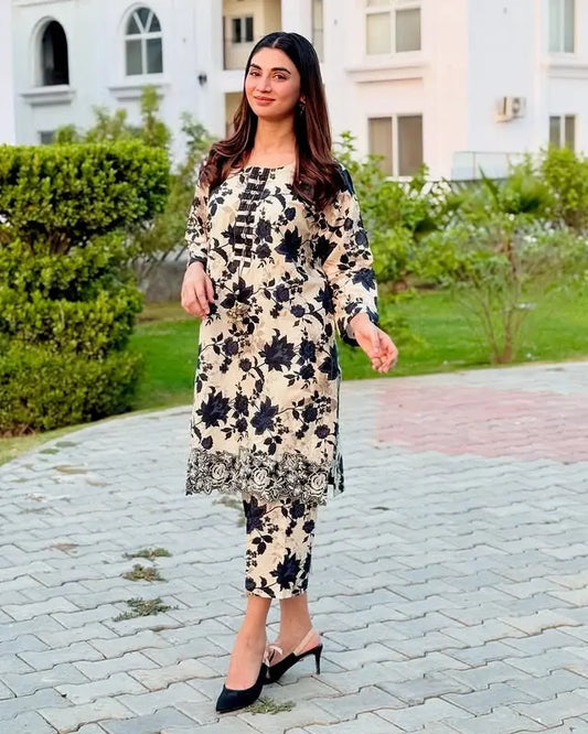 Floral Garden – 2PC Stitched Printed Lawn Set