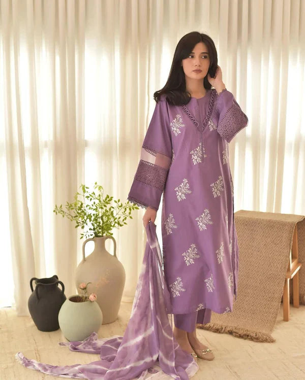 HORIYA LAWN CO-ORD SET 3Pc