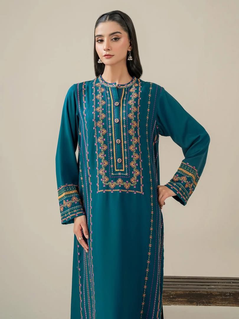 MIRAAL 2PC – Premium Embroidered Pure Cotton Suit