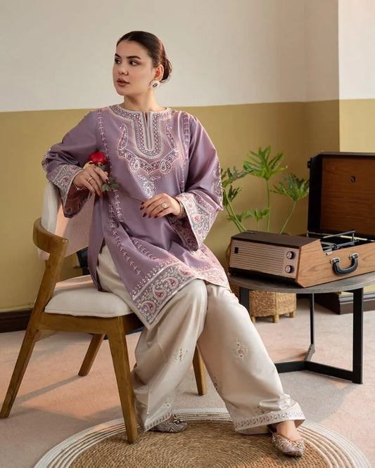 QAIFA LAWN SET ( FARSHI SHALWAR )