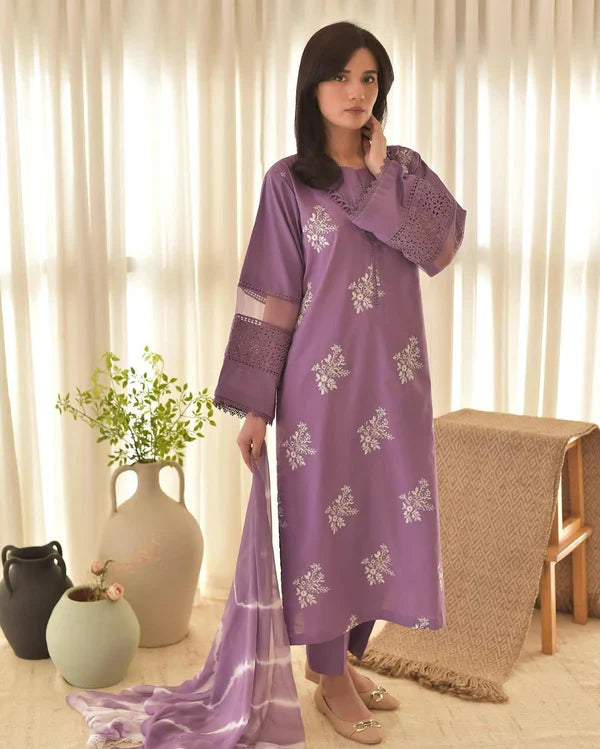 HORIYA LAWN CO-ORD SET 3Pc