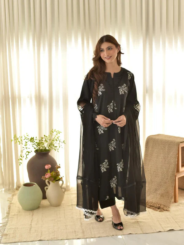 HORIYA LAWN CO-ORD SET 3Pc