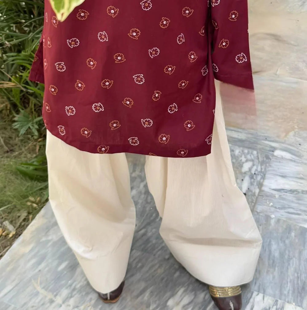 LAAL PARI CORD SET ( FARSHI SHALWAR )