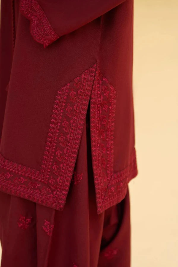 MEHERZA 3PC WITH SHAWAL ( FARSHI SHALWAR )