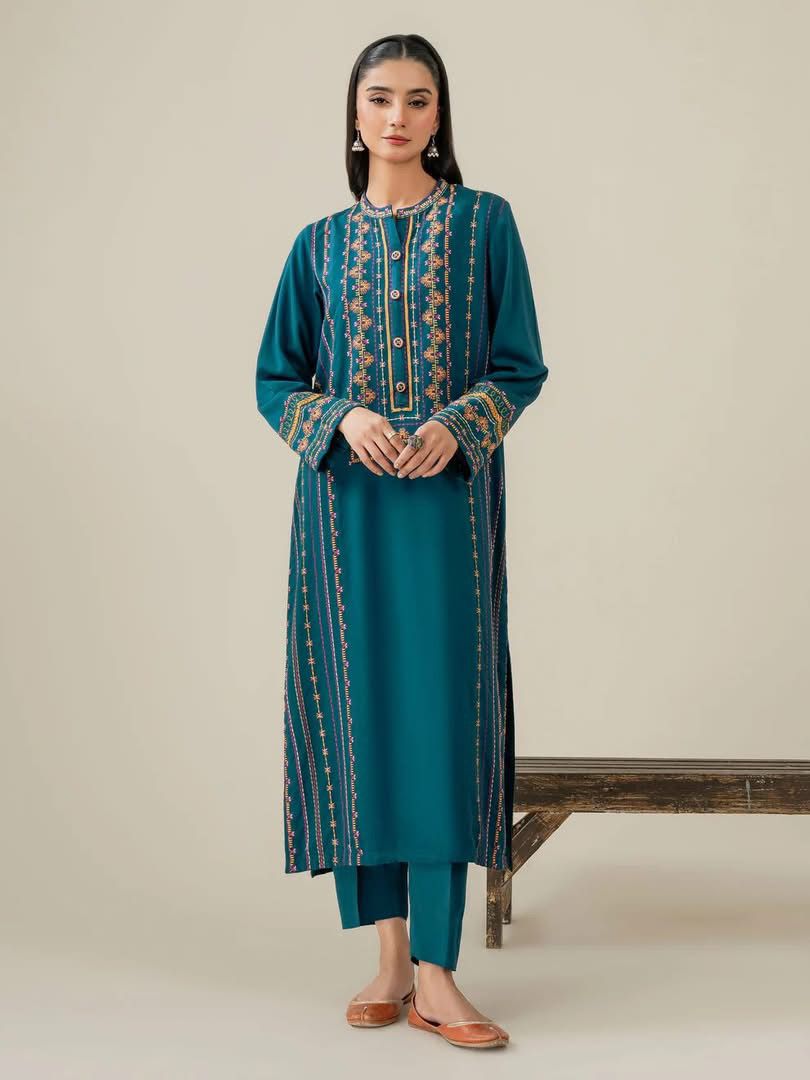 MIRAAL 2PC – Premium Embroidered Pure Cotton Suit
