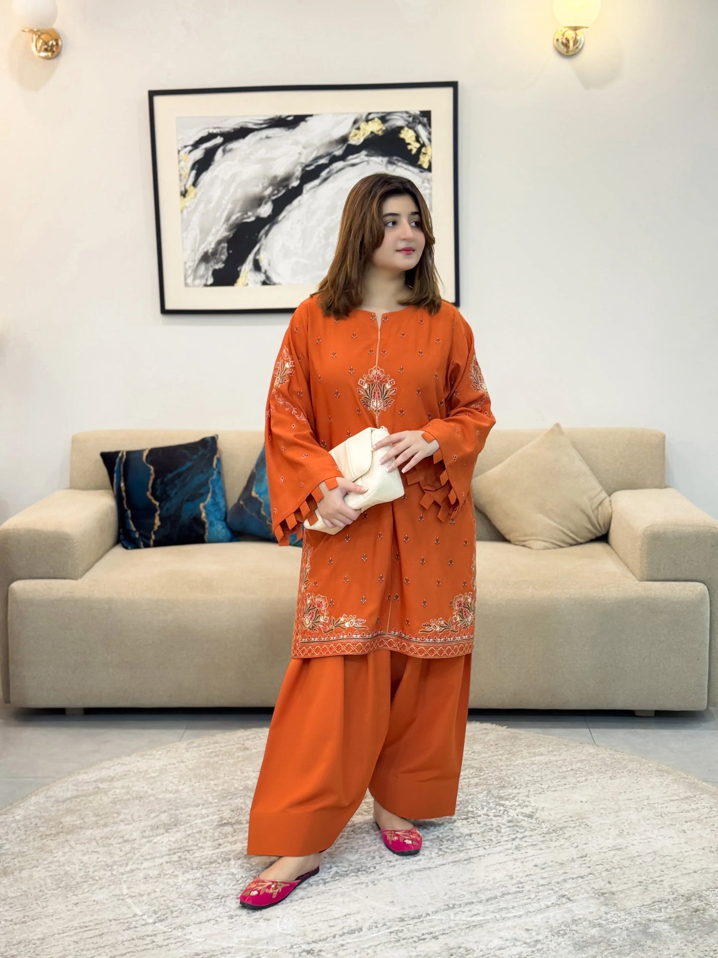 Olaaa 2pc Farshi Shalwar
