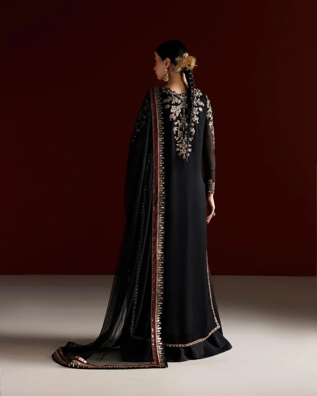 SHAFFON BLACK EMB 3PC