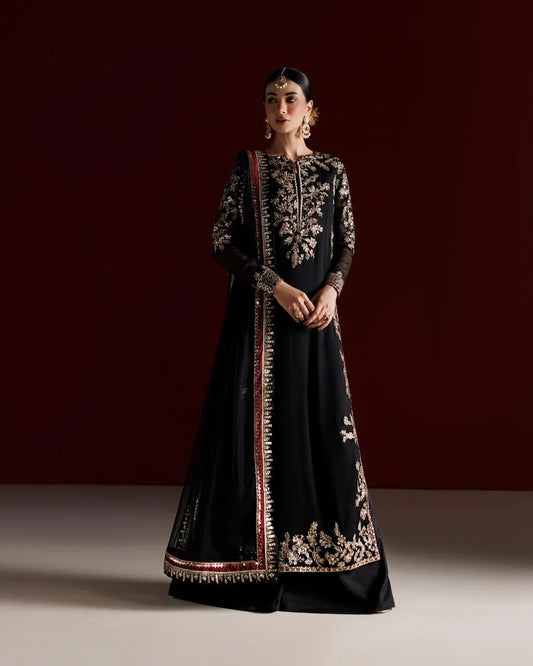 SHAFFON BLACK EMB 3PC